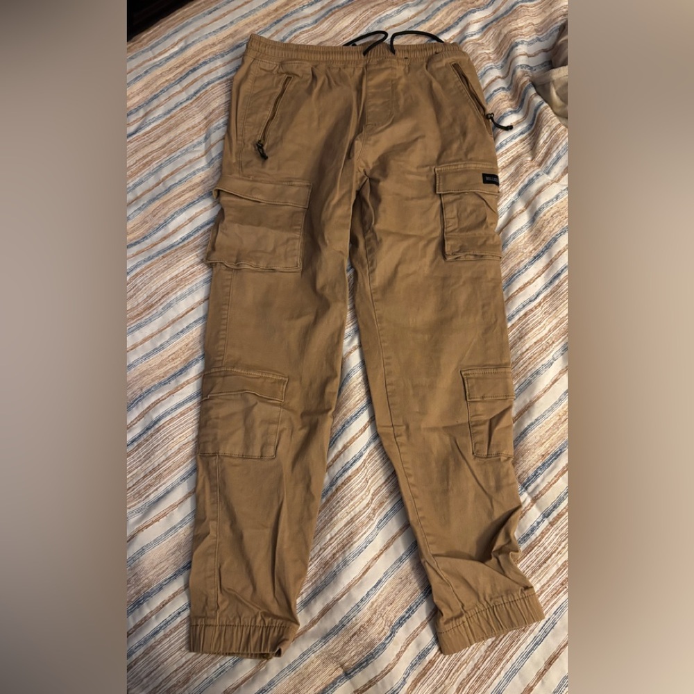 Men's Cargo Jogger Pants - Tan. Hollister